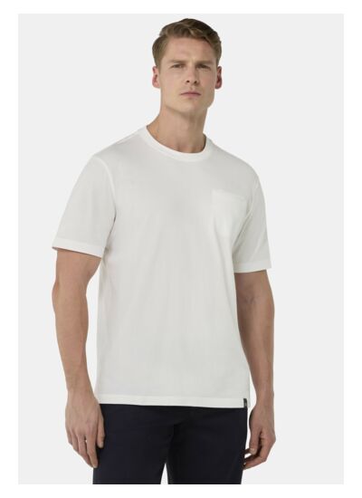 T-Shirts en Jersey de Coton avec Poche Poitrine