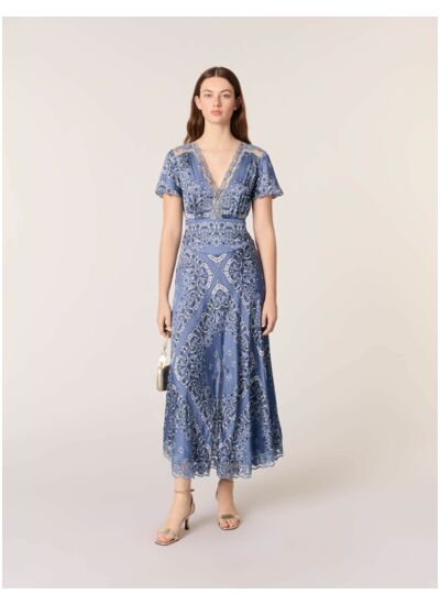 Robe longue fluide imprimée