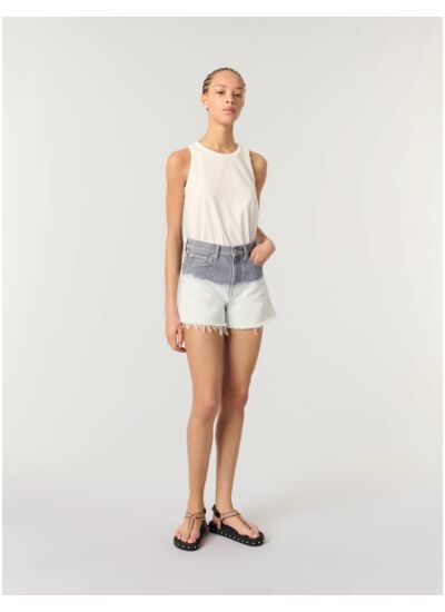 Short en denim tie & dye