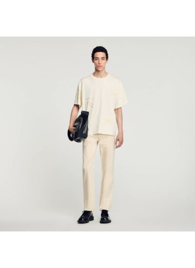 T-shirt orné de fleurs