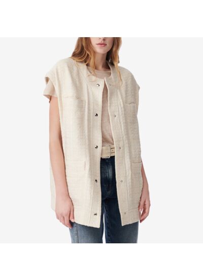 Surchemise Sans Manche En Tweed Ilyana