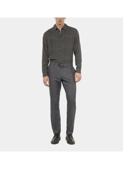 Pantalon De Costume Pied De Poule Noir Et Blanc Homme