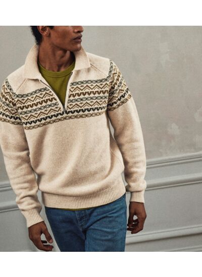 Pull Jackson Blanc/Olive