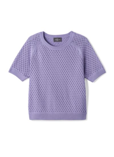 Col rond ample pointelle - Femme - VICTORIA