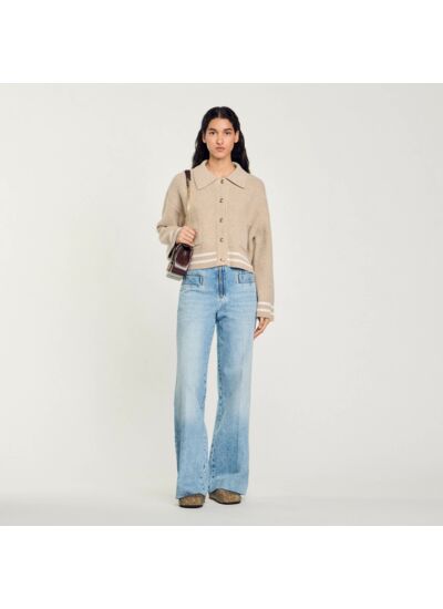 Cardigan à point fantaisie