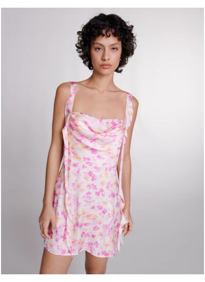 Robe courte à imprimé fleuri