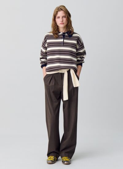 Claudie pierlot Pull polo large rayures