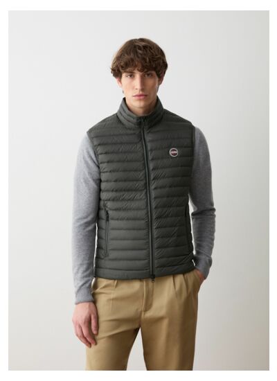 Veste sans manches garnie de plumes