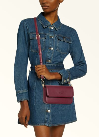 Furla Lisa mini crossbody - vitello andromeda+vitello sidney piping