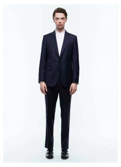 Costume ajusté en toile de laine