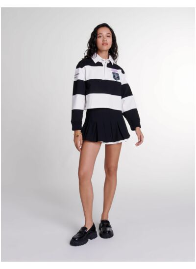 Mini-jupe tennis contrastée