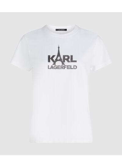 STACK PARIS FOIL PRINT T-SHIRT