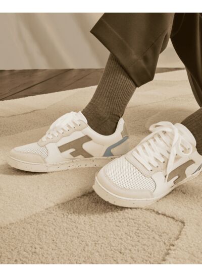 Baskets blanches & beiges