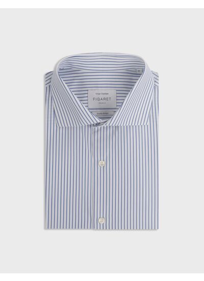 Chemise classique rayée bleue