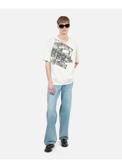T-Shirt Écru Sérigraphie Eternal Life Tour Homme