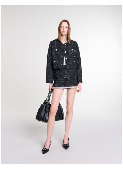 Veste courte en tweed