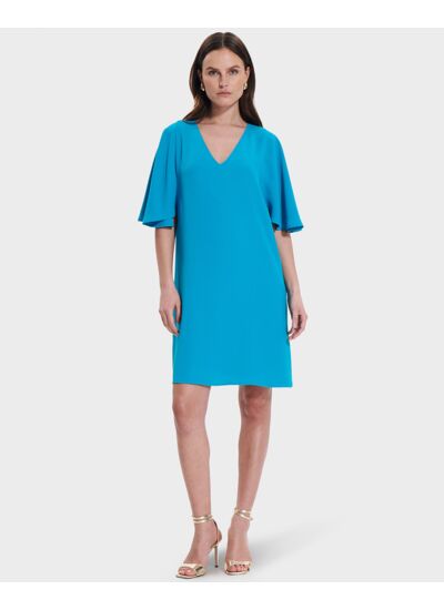 Robe Rubilinda Bleu en Polyester