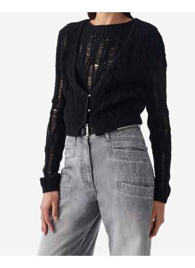 Cardigan En Maille Lâchée