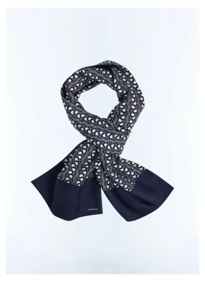 Foulard en twill de soie à motif