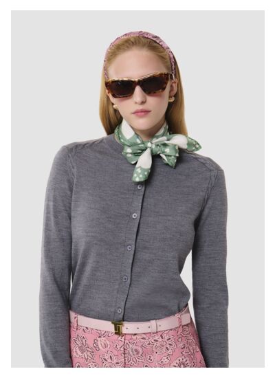 Gilet Ginno-gris en laine merinos