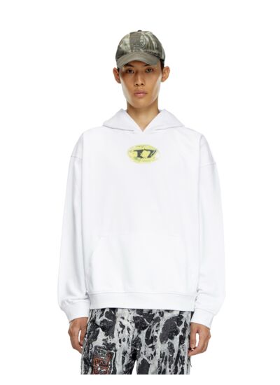 Sweat-shirt à capuche avec logo imprimé effet eau