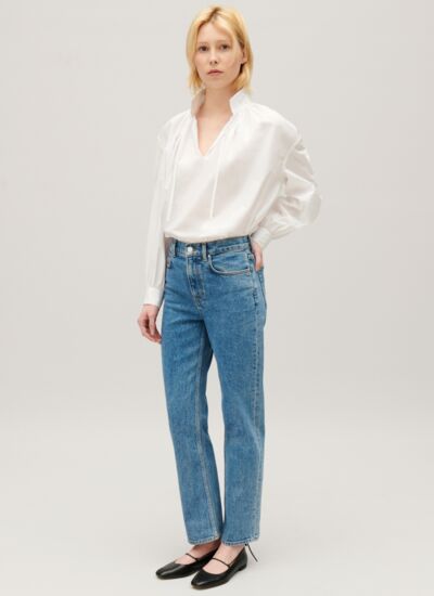 Claudie pierlot Jean Toto slim 7/8ème bleu délavé