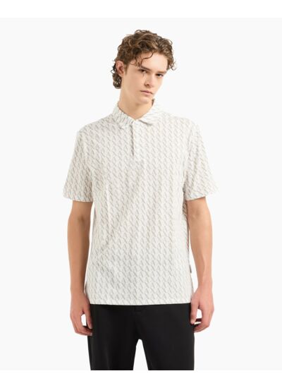 Polo - imprimé blanc