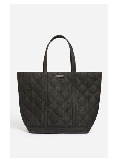 Cabas XL En Coton Matelassé Porté Main