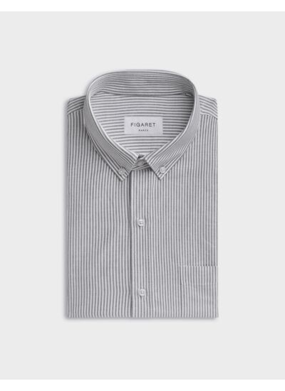 Chemise gabriel rayée kaki