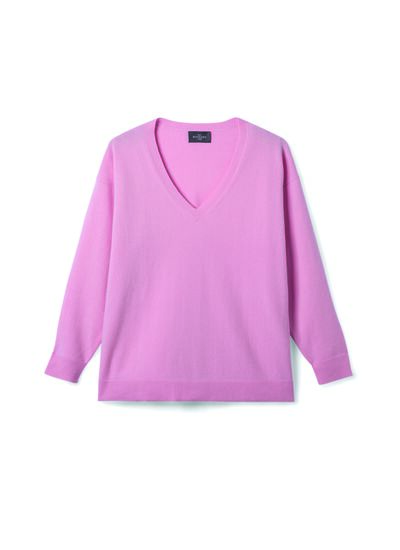 Pull V ample - Femme - ROSE JELLY