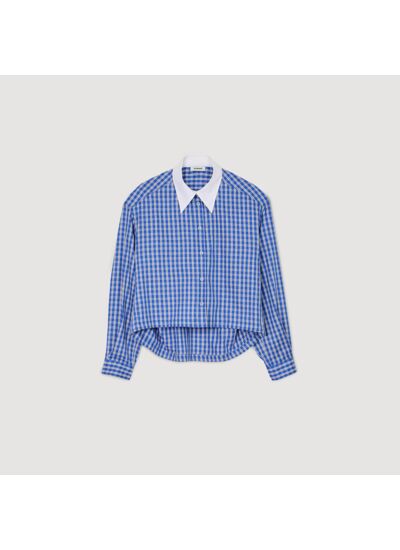 Chemise courte à carreaux