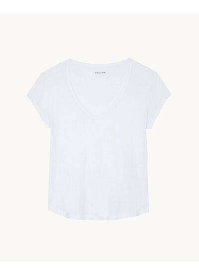 T-Shirt Kaly T-Shirt Col V Manches Courtes Lin