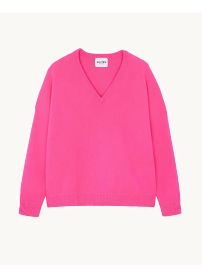 Pull Kiki Pull cachemire col v oversize femme