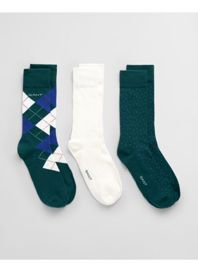 3-Pack Argyle Socks Gift Box