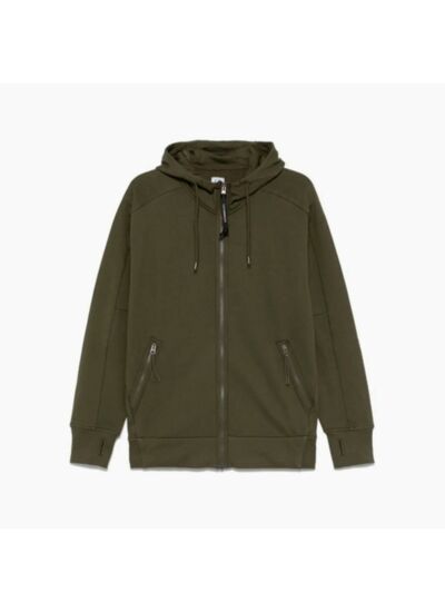 CP Company Hoodie Zip Goggle Vert Kaki
