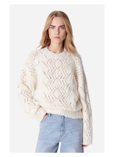 Pull Eulalie Porté épaule avec fermeture éclair