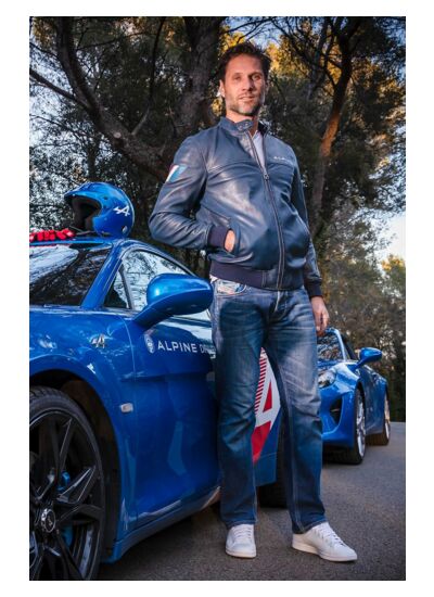 Blouson cuir Alpine Jean Royal blue