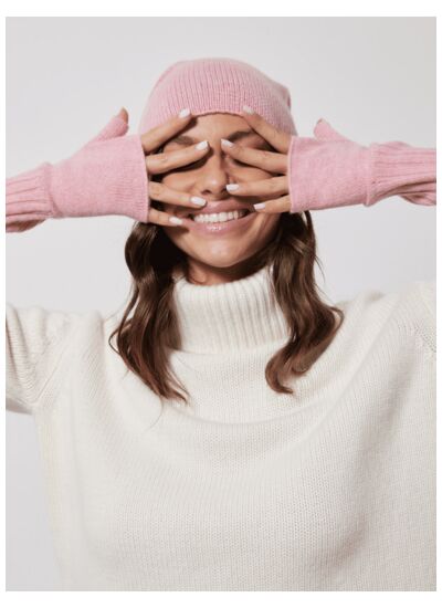 Mitaines cachemire Alexine CERISIER