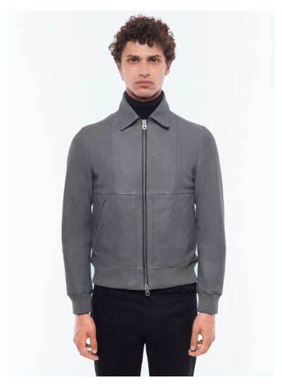 Blouson en cuir d'agneau certifié