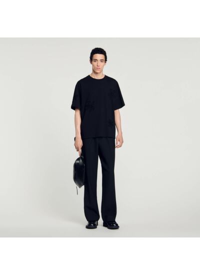 T-shirt orné de fleurs