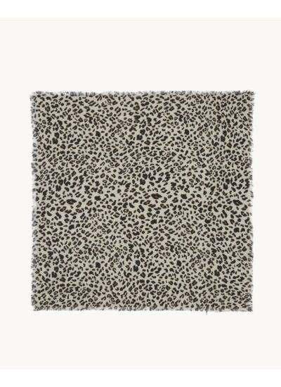 Grand Bandana Hachiko Leopard avoine
