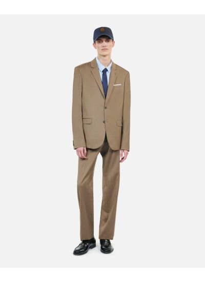 Veste De Costume Marron Clair En Laine Homme