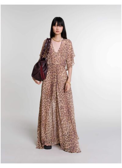 Robe longue imprimé léopard