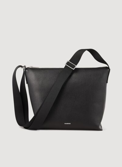 Sandro Saccoche en cuir grainé