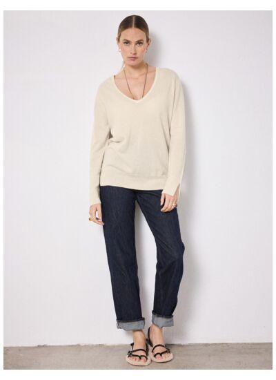 Pull cachemire Leopoldine ECRU