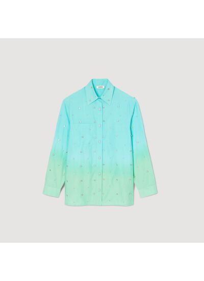 Chemise dip dye strassée