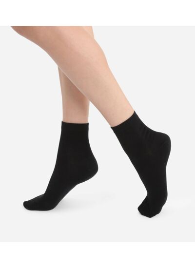 Lot de 2 paires de socquettes noires Femme