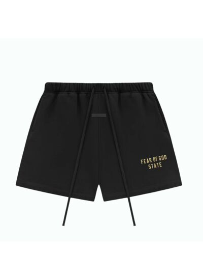 Essentials Fear Of God Short Fleece Soccer Noir