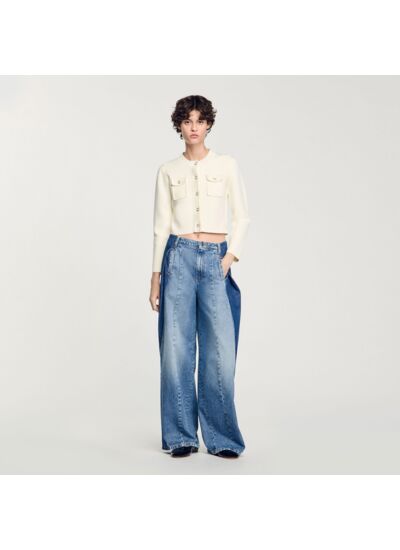 Cardigan en maille côtelée