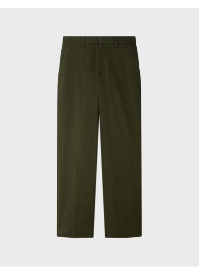 Chino geofrey en twill de coton uni vert